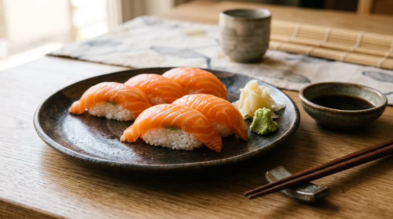 Salmon Nigiri Sushi