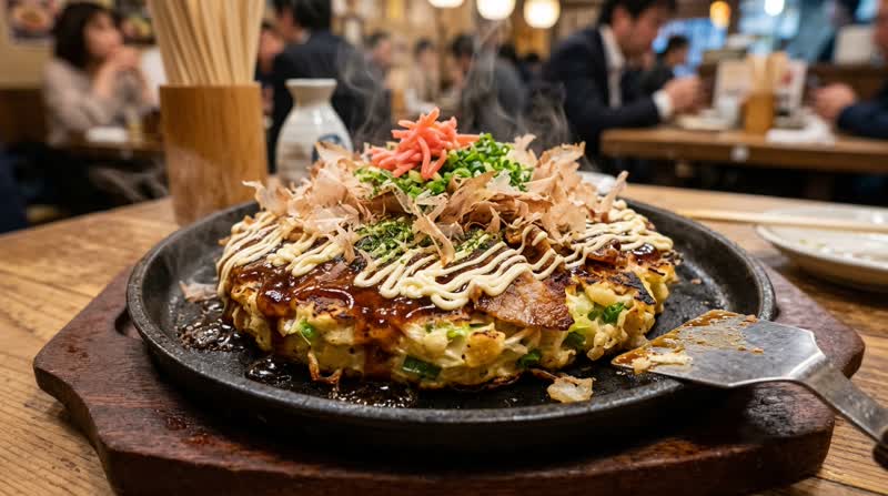 Okonomiyaki (Japanese Savory Pancake)