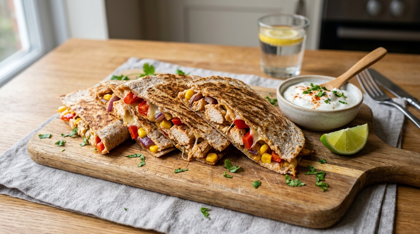 Fit chicken quesadilla