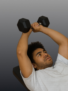 Get Stronger Triceps with Lying Dumbbell Extensions