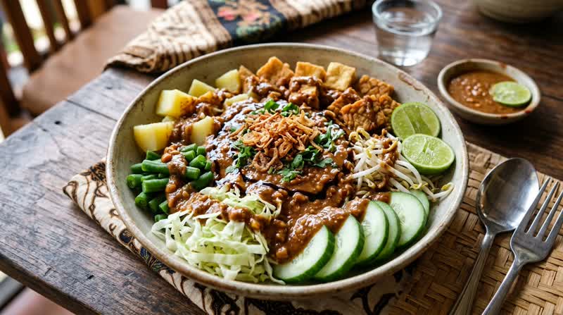 Indonesian Gado-Gado (Vegetable Salad with Peanut Sauce)