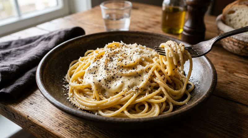 Cacio e Pepe with Creamy Twist