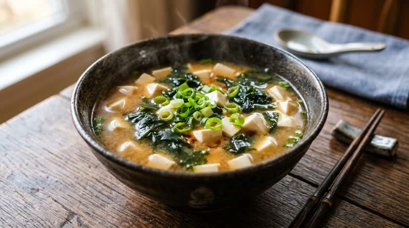 Miso Soup with Tofu and Wakame
