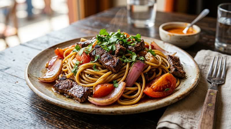 Tallarin Saltado (Peruvian Stir-Fried Noodles