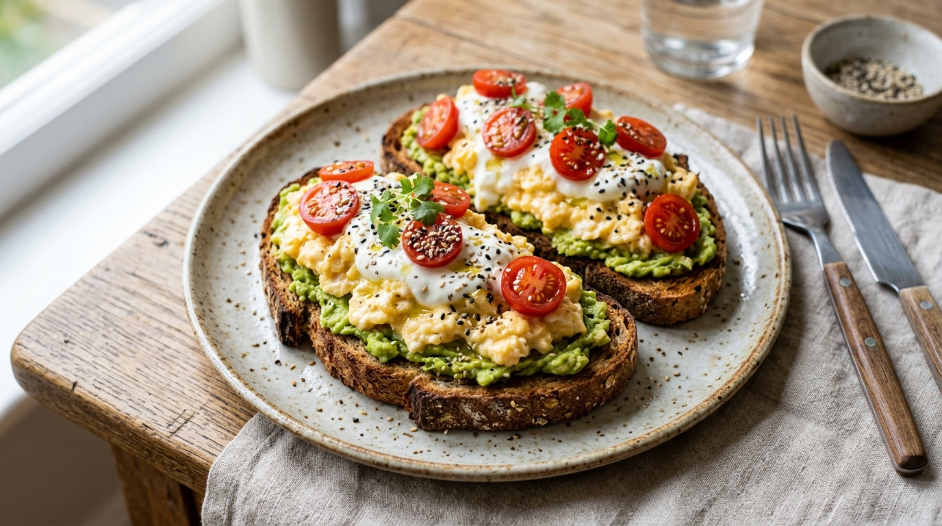 Protein Avocado and Egg Toast