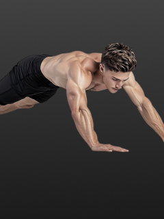 Plank arm leg raises