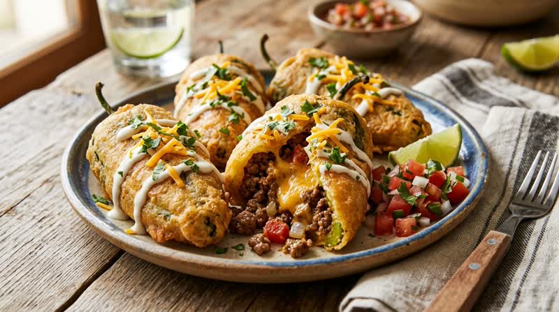 Chiles Rellenos (Stuffed Poblano Peppers)