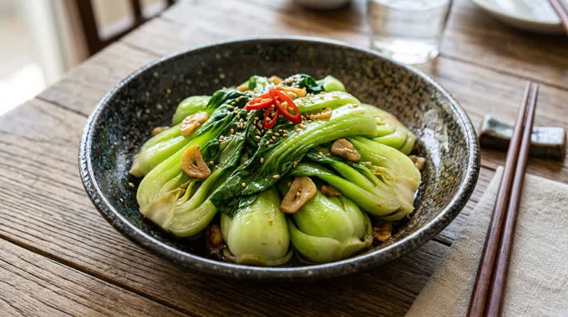 Stir-Fried Bok Choy with Garlic
