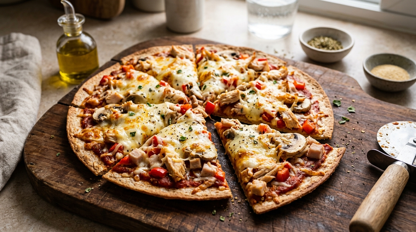 Protein tortilla pizza
