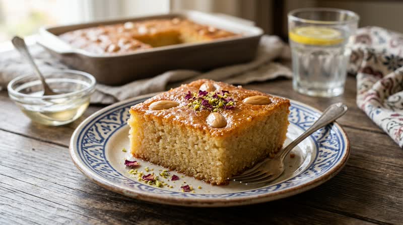 Basbousa (Semolina Cake)